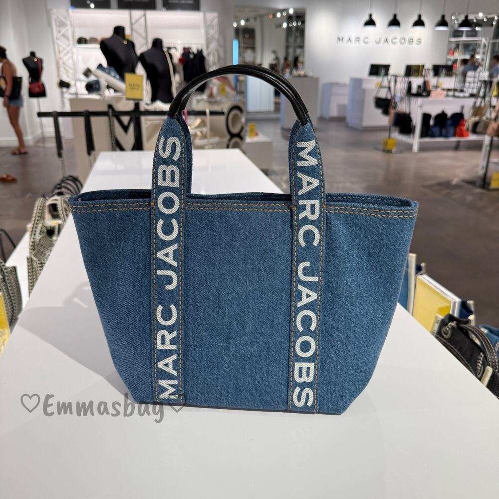 MARC JACOBS Small Canvas Tote 4F5HTT015H02 Denim - Picture 2 of 8